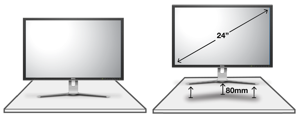 Figure 3. Sample design task, raising a computer monitor off the surface of a desk.
