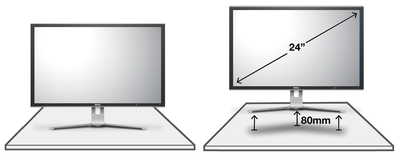 Figure 3. Sample design task, raising a computer monitor off the surface of a desk.