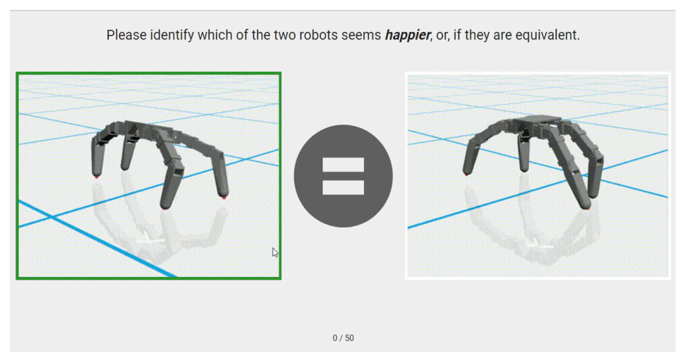 Figure 7: Interface crowd-workers used to judge emotion.