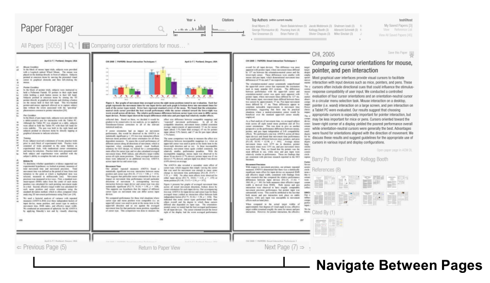 Fig. 11. The page view displays individual pages.
