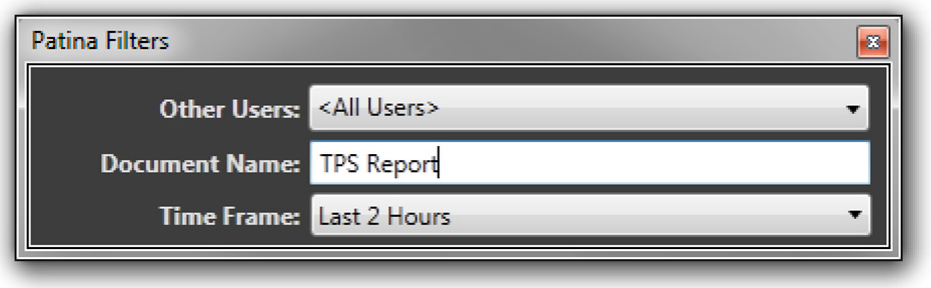 Figure 5. Filters dialog to specify parameters to narrow the data used to generate the heatmaps.