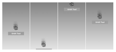 Figure 10: Cursor wrapping from bottom to top when moving the cursor downwards (captured in time from left to right).