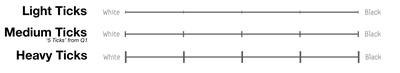 Figure 12. Variations on the visual weight of tick marks.