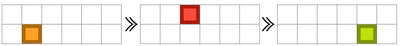 Figure 6. First three scenes in a random scene ordering. The order which the squares fill in is random.