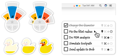 Figure 4: Several possible designs for the user interface of a think-aloud computing system.