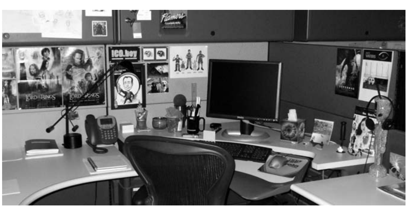 Figure 4. The workspace of a graphic designer.