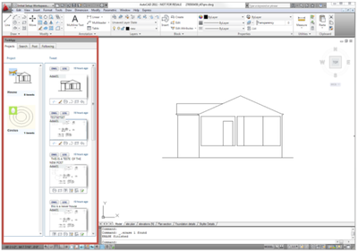 Figure 1. The TwitApp plug-in is displayed as a    palette within AutoCAD.