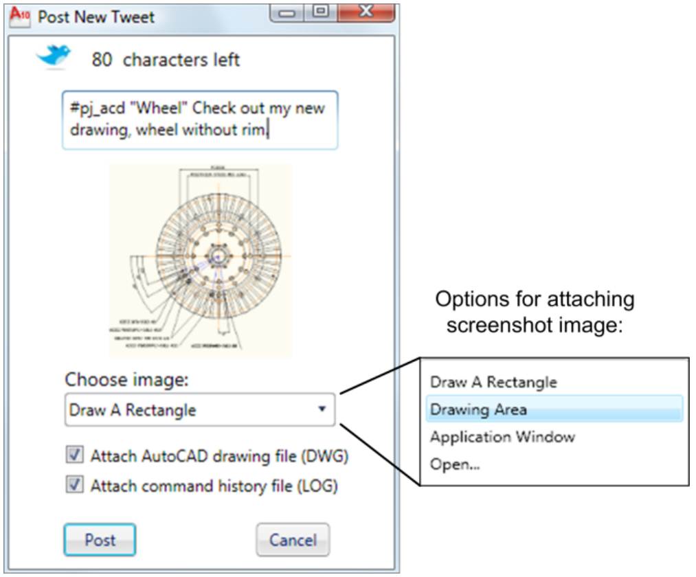 Figure 7. Post new tweet window