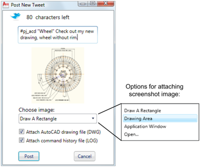 Figure 7. Post new tweet window