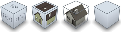 Figure 12. Label Schemes: text, 2D proxy image, 3D proxy model, and no label.