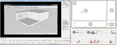 Figure 13. The Waken Video Player user interface components. a) The playback area. b) Highlighted cursor. c) Navi-gation panel. d) Event based timelines. e) Cursor highlight toggle.